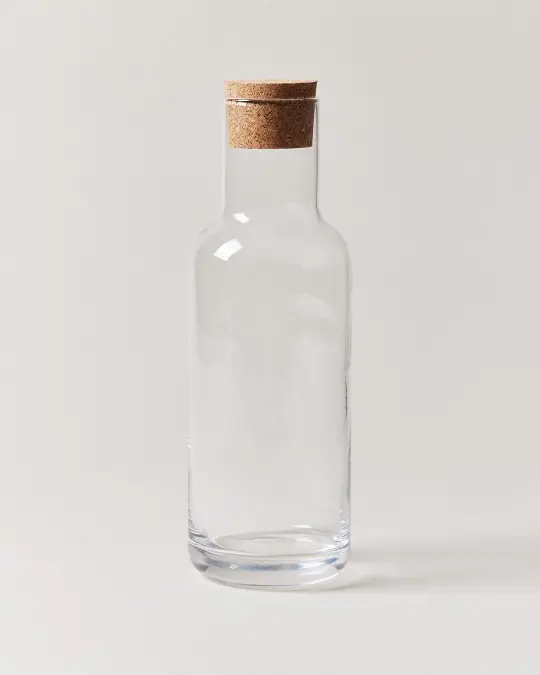 Cork Topped Glass Carafe
