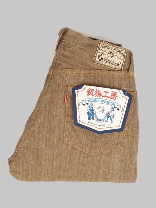 Graph Zero 13oz "Natural Dyeing Kakishibu" Regular Straight Jeans