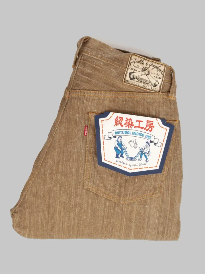 Graph Zero 13oz "Natural Dyeing Kakishibu" Regular Straight Jeans