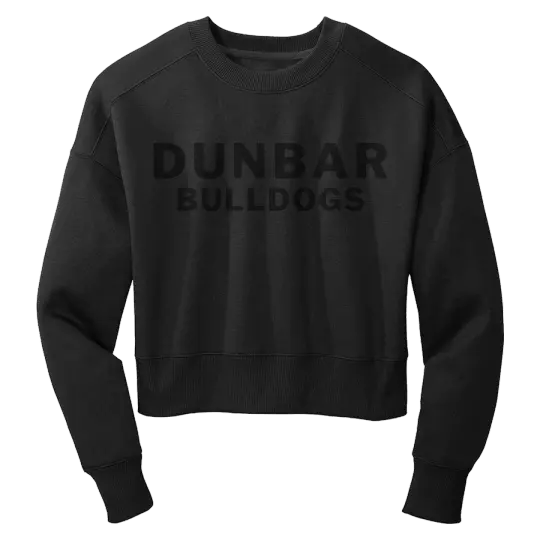 PLD Swim DT1105 Ladies Crop Crewneck Sweatshirt - Blackout Logo