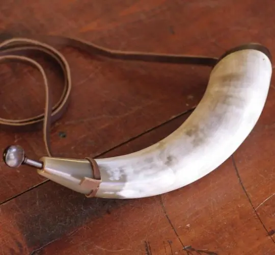 Premium White Powder Horn