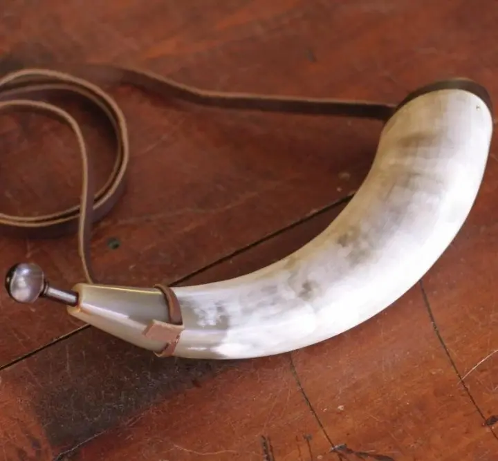 Premium White Powder Horn