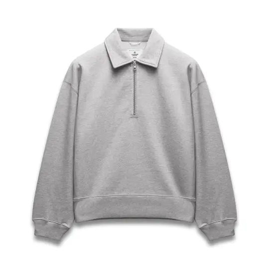 Brushed Fleece Relaxed Half Zip Sweatshirt
