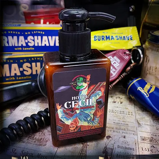 Hotel Cecil Star Jelly Aftershave | Homage To The Original Burma Shave | Mentholated