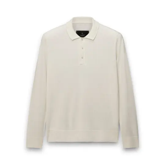 Silk Cashmere Longsleeve Polo
