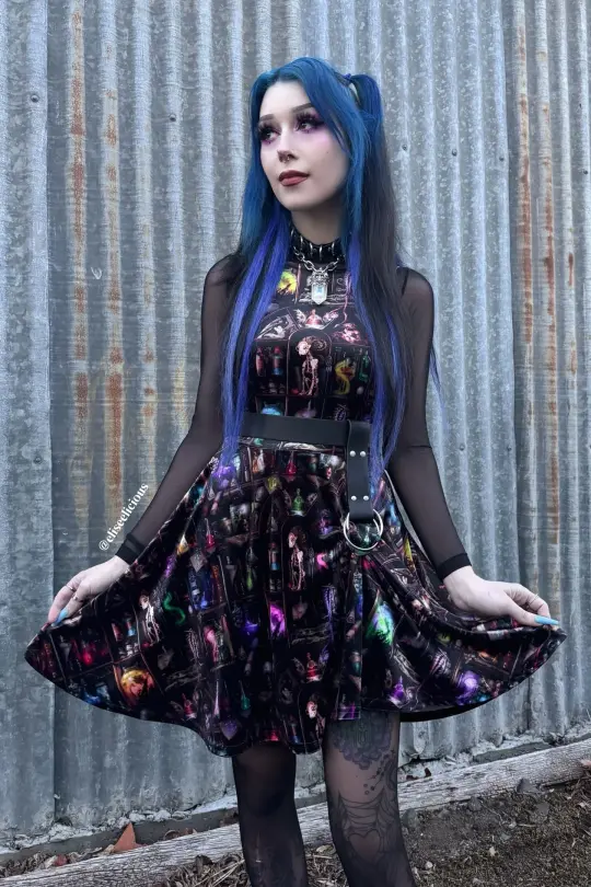 Cabinet of Curiosity Velvet Princess Skater Dress