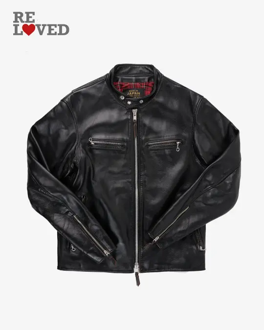 Japanese Horsehide Rider’s Jacket - Black (IHJ-35xSE) Size XXL