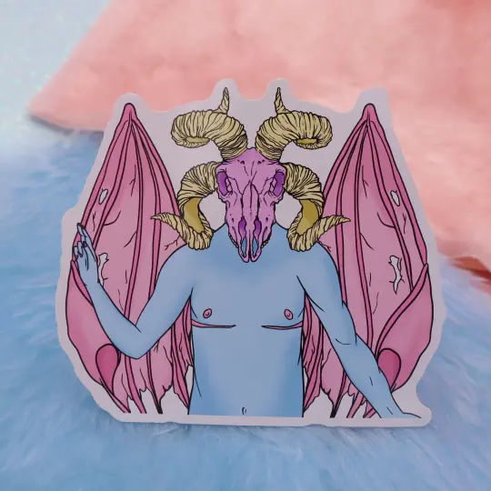 Trans Demon Large Vinyl Sticker
