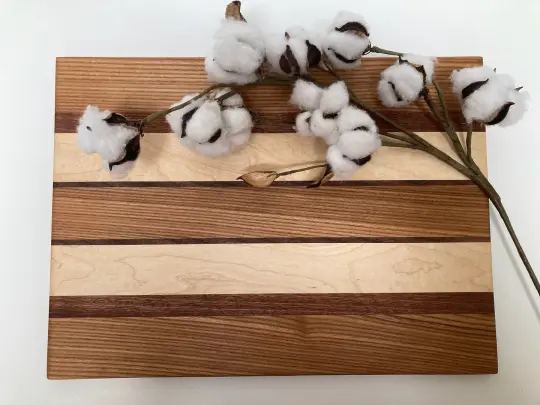 Mixed Pecan, Sapele, Maple & Walnut Joined Board (23MH01)