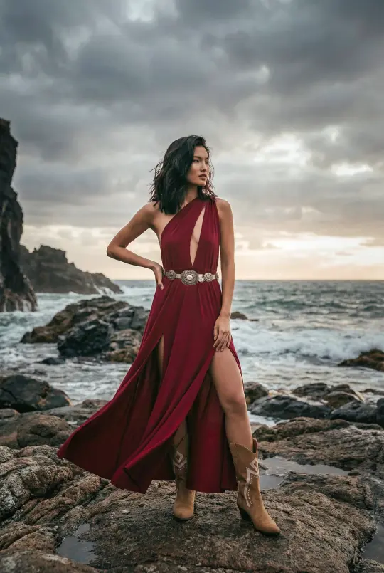 Zephyra Dress Red