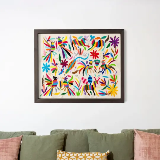 Otomí Hand-Embroidered Tapestry