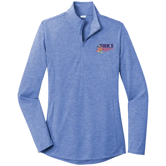 Tier 5 Specialty Gas LST407 Sportek Ladies 1/4 zip Triblend pullover