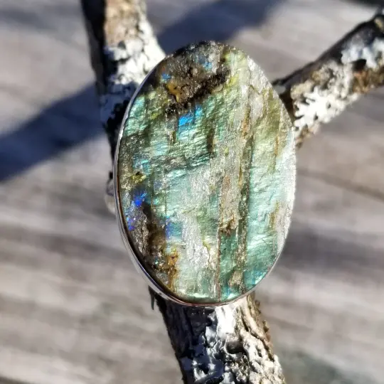 Drusilla - Labradorite Ring in Sterling Silver
