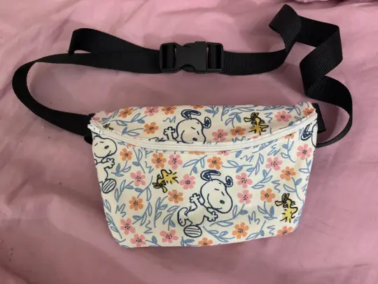 Flower Beagle and Bird Fanny Pack