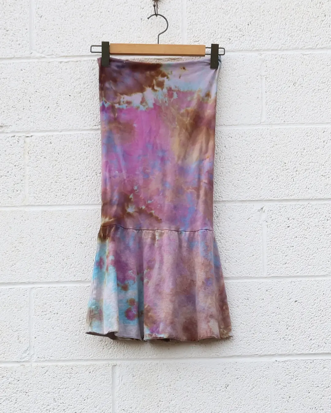 OOAK - Love Me 2 Times Wanderer Mini Dress / S / Med Hemp / Ice Dye (466)