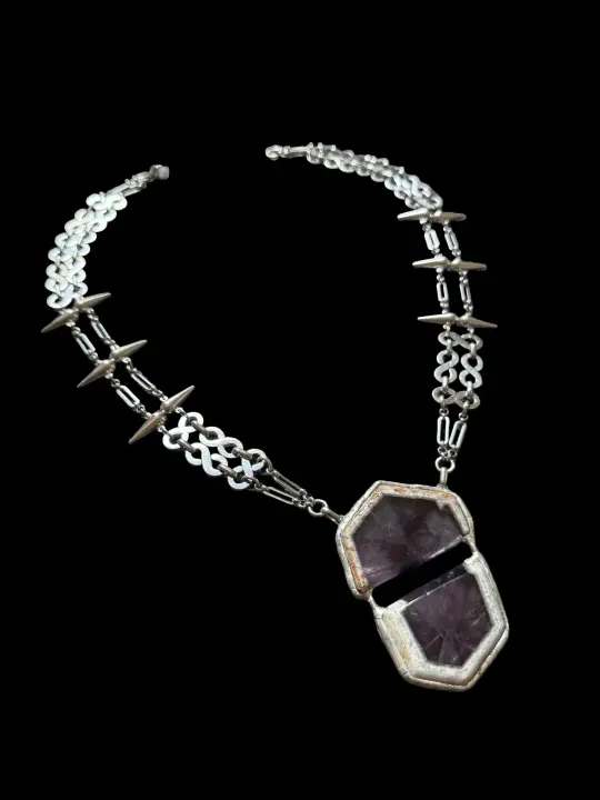 SYMPHYSIS | Trapiche Amethyst Necklace
