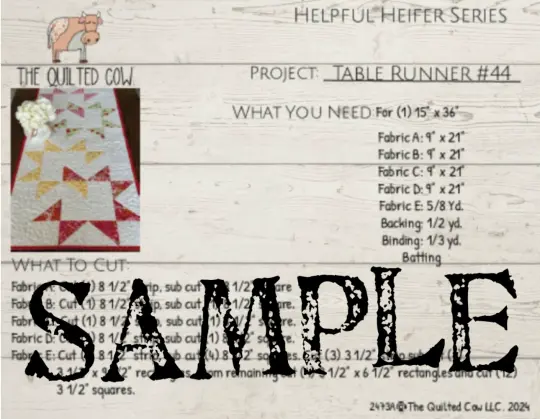 Helpful Heifer Table Runner #44