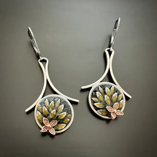 Succulent Earrings, Long