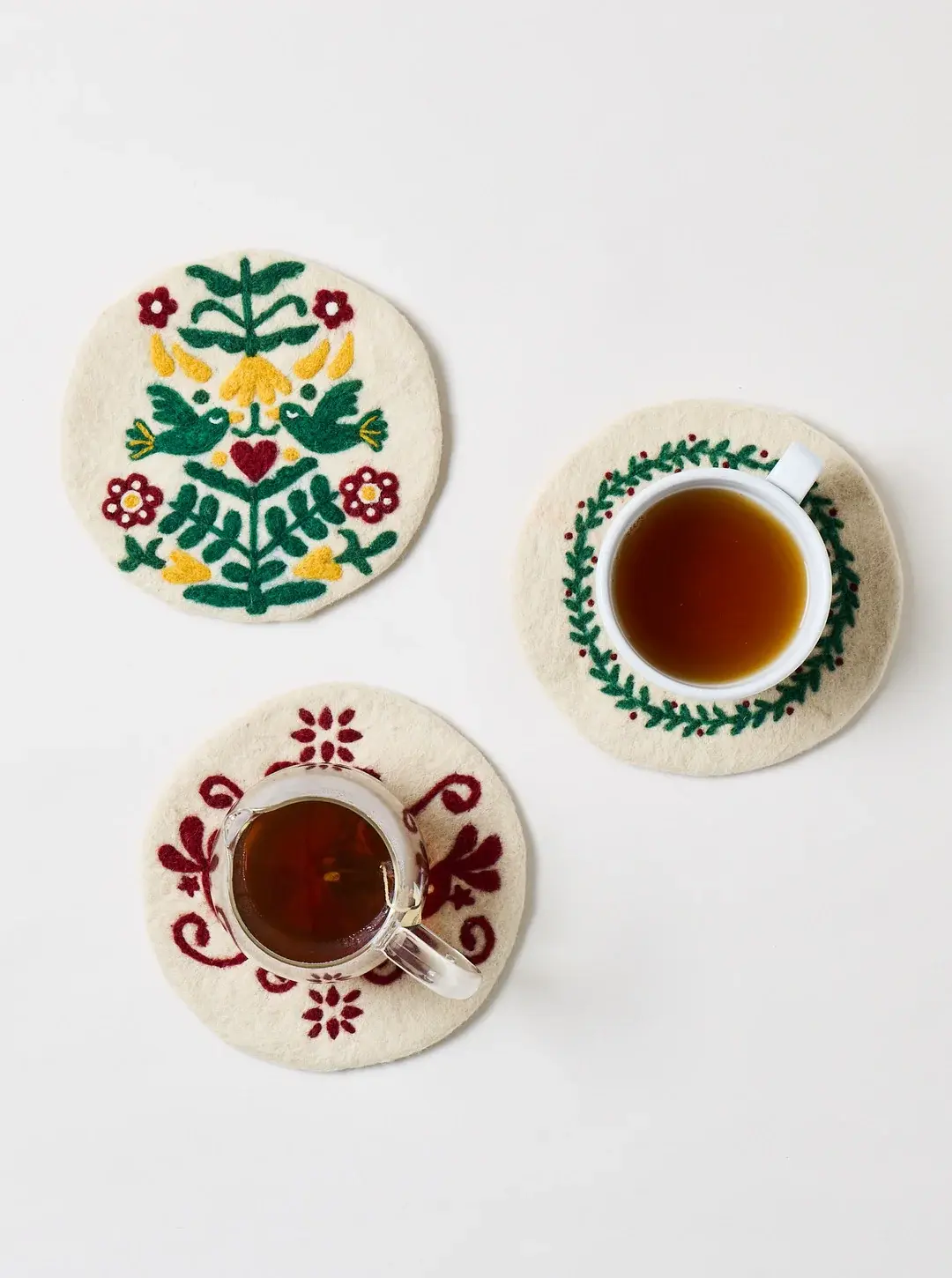 Felted Winter Folk Trivet