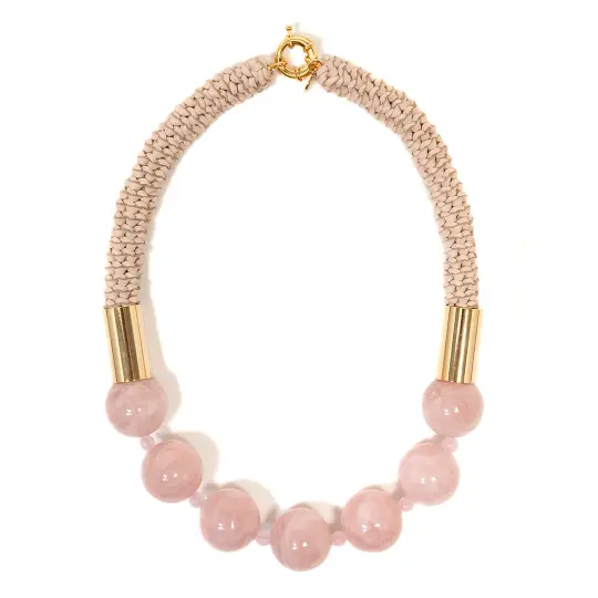 "Dusk Ice" Rose Quartz Neckpiece