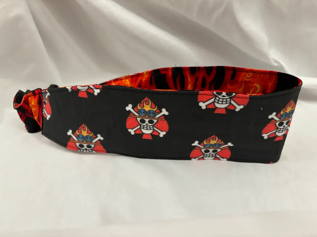Flaming Pirate Reverisble Headband
