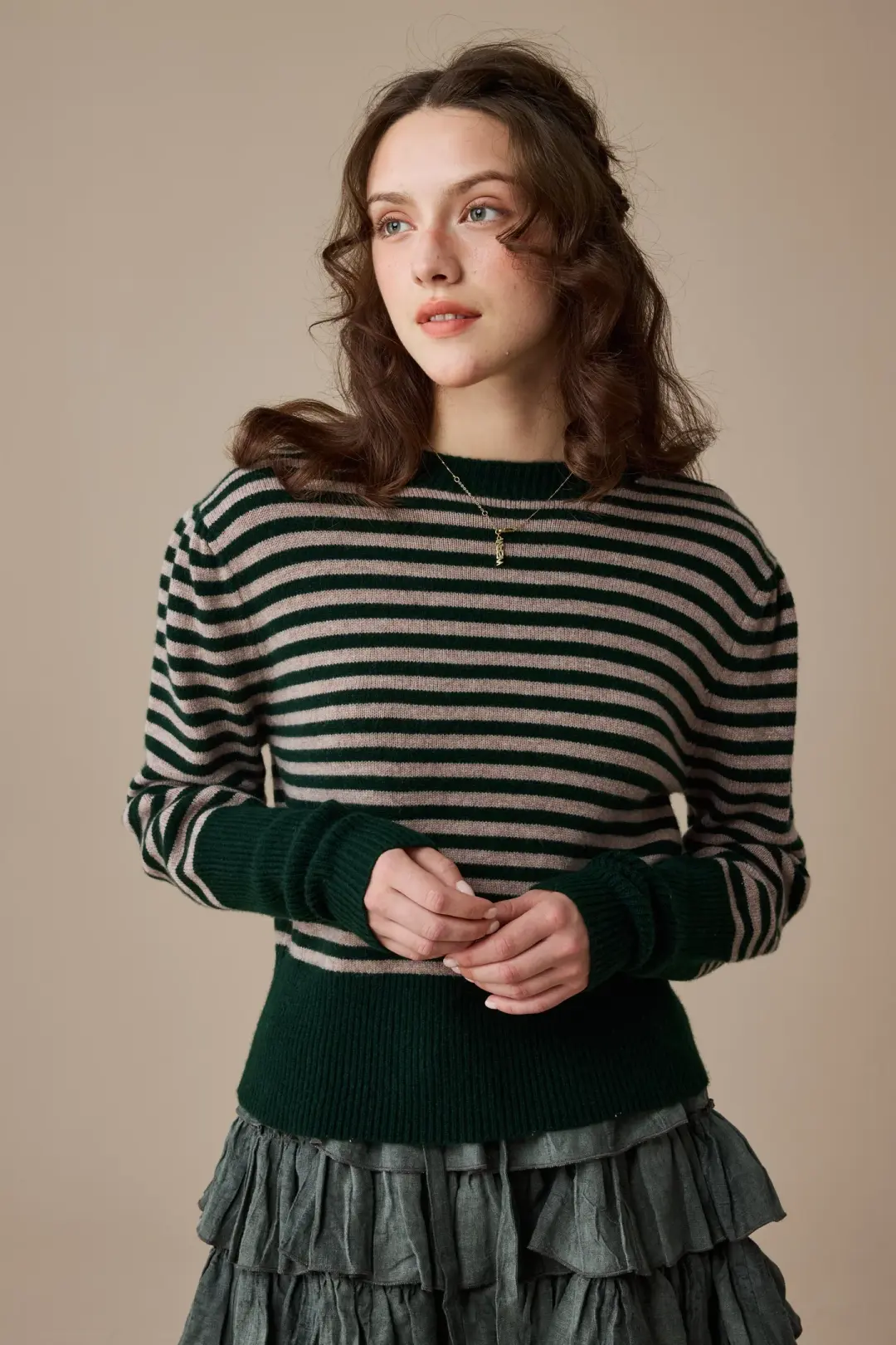 Oxford 13|100% wool classic striped pullover jumper
