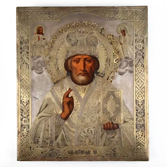 Antique Icon - Holy Nicholas the Wonderworker