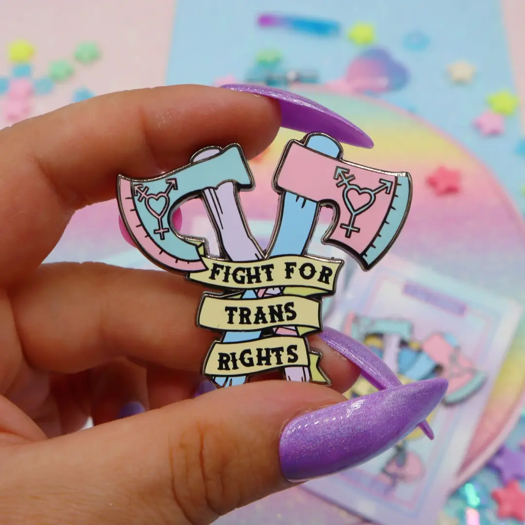 Fight For Trans Rights Enamel Pin
