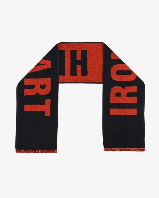 Iron Heart Small Imabari Towel - Orange/Black