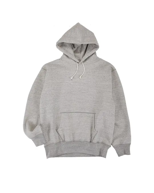 The Real McCoy's MC25105 12oz. Ball Park Hooded Sweatshirt Medium Grey