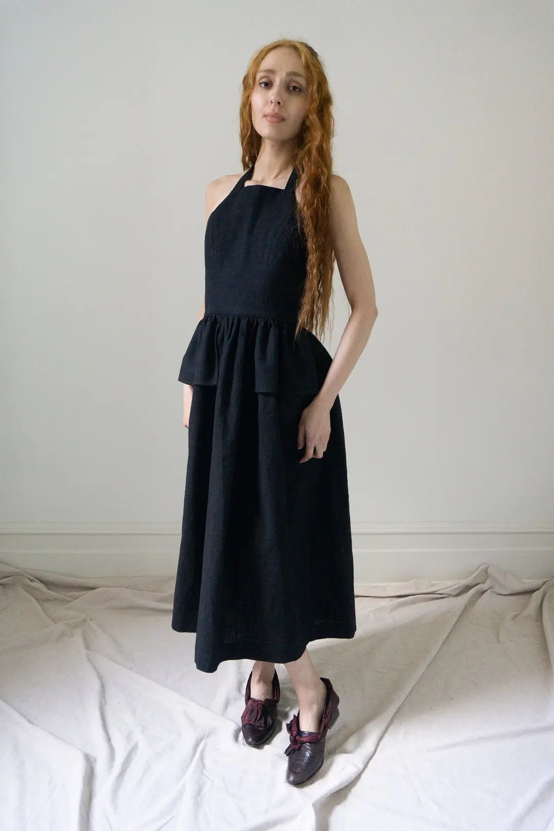 Marion Linen Dress - Black