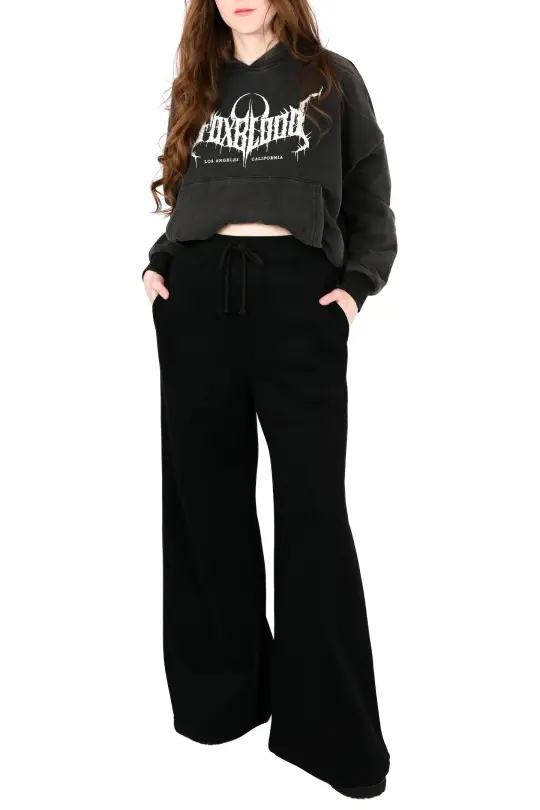 Black Wide Leg Sweatpants