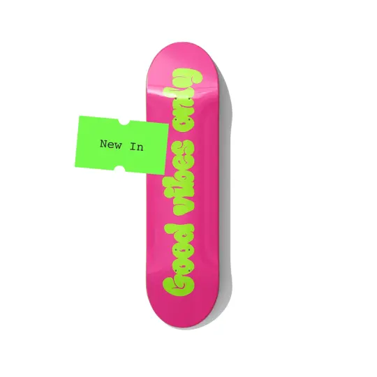 Good Vibes Only Neon Pop Skateboard Wall Art