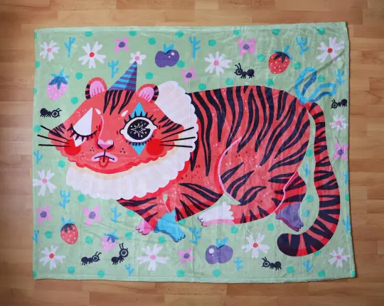 Clown Tiger - Throw Blanket