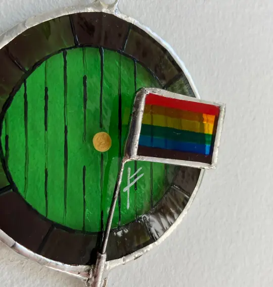 Hobbit Pride Door - $10 of proceeds to The Trevor Project & A Place for Marsha