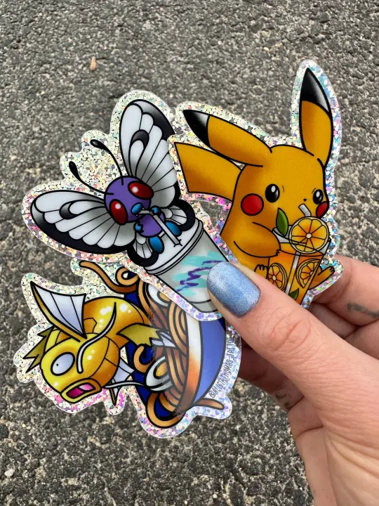 Pokémon Glitter stickers