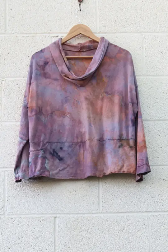 OOAK - Many Moons Classic Darjeeling Shirt / L / Light Hemp / Ice Dye (378)