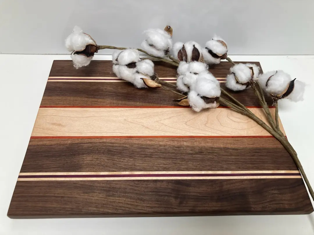 Mixed Black Walnut, Maple, Purple Heart & Padauk Joined Board (Q)