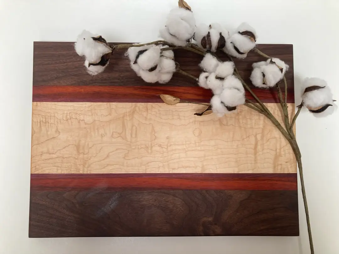 Mixed Walnut, Maple, Padauk & Purpleheart Joined Board (23MC01)