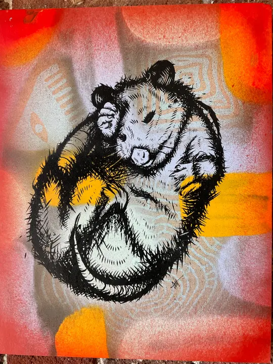 Dream Baby Dream Aerosol on Pine Panel