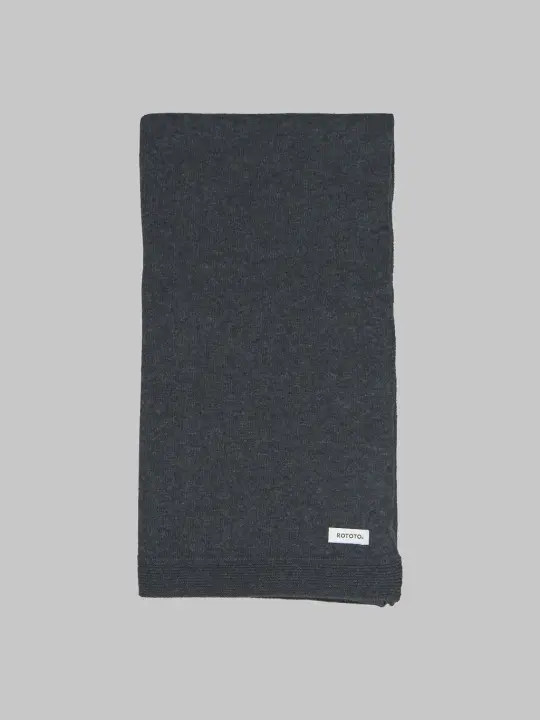 ROTOTO Cotton Cashmere Muffler Charcoal