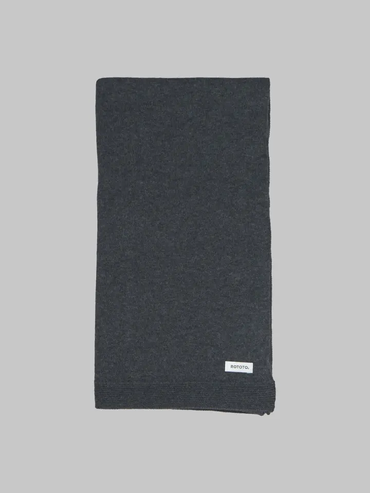 ROTOTO Cotton Cashmere Muffler Charcoal