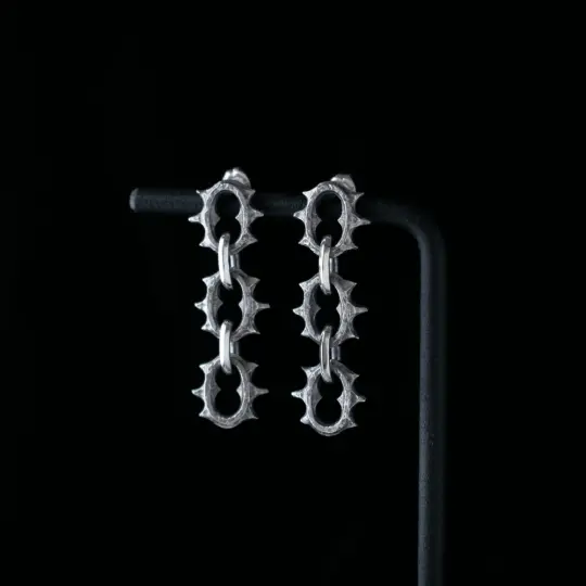 Triple Barbed Stud Earrings (MTO)