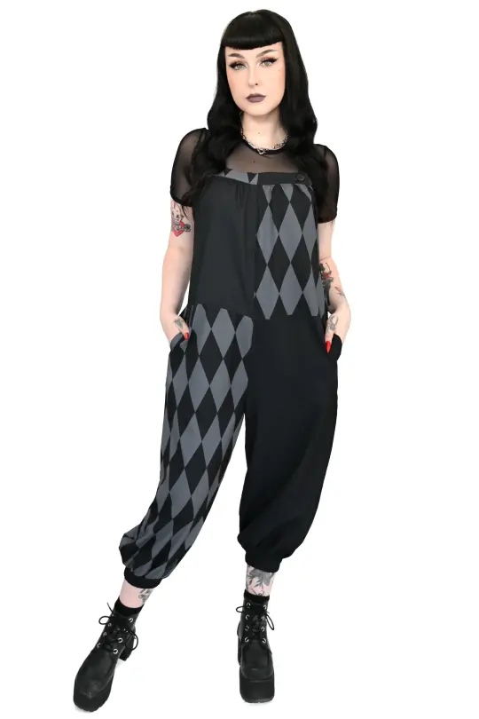 Side Show Overalls - Black/Grey