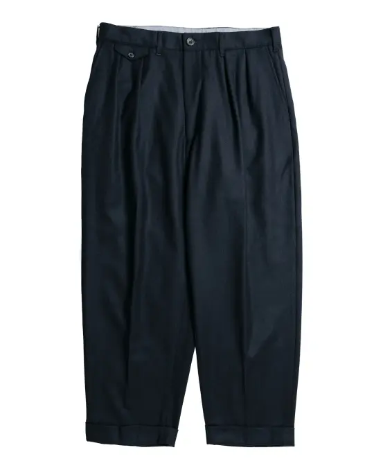 Beams Plus 2Pleats Flannel Navy