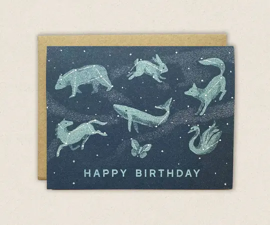 The Wild Wander - Happy Birthday Constellation Greeting Card