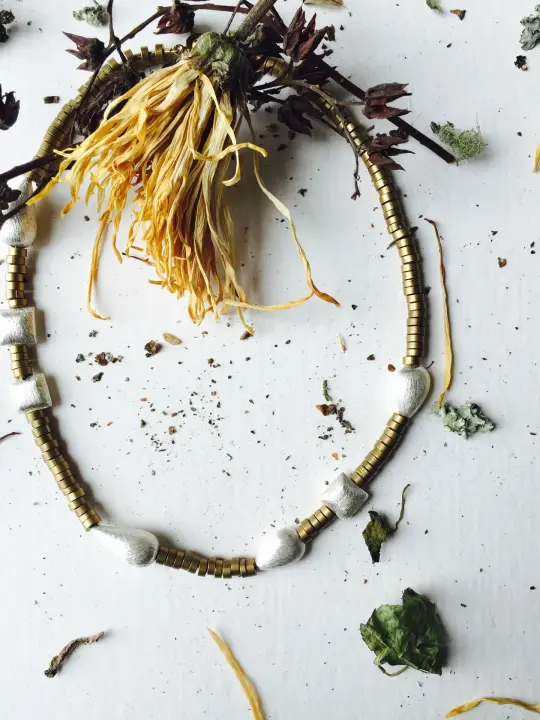 Asymmetrical Seedhead Necklace