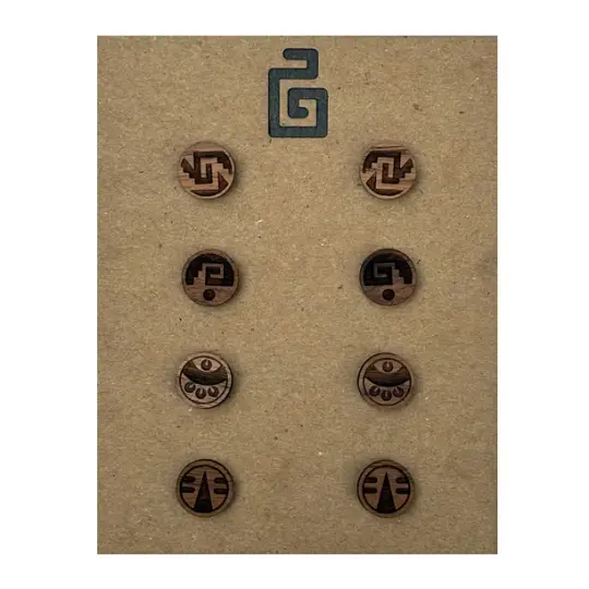 chimalli / mini studs / walnut