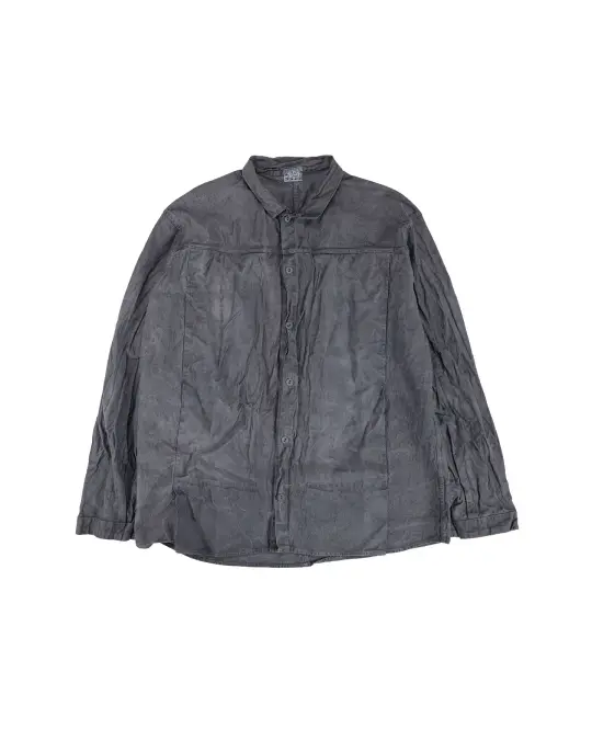Tender Type 401 Pleat Pocket Shirt Cotton Drop Cloth Grey Logwood