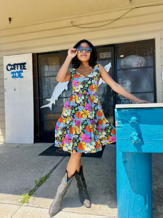 Western Dress Cosmic Floral